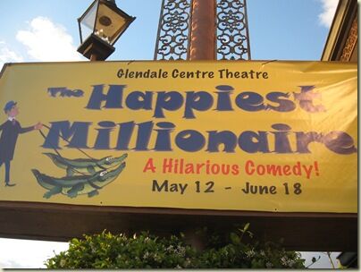 2011 Glendale Centre Theatre Marquee Show Banner for the 55th Anniversary Revival Production of Kyle Crichton's The Happiest Millionaire. 