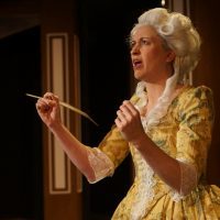 Stephanie Sullivan (Olympe de Gouges) in Organic Theater’s production of The Revolutionists, directed by Bryan Wakefield, assistant director Julia Rufo, May 29 – July 8, 2018. Photo by Anna Gelman. Stephanie Sullivan (Olympe de Gouges) in Organic Theater’s production of The Revolutionists, directed by Bryan Wakefield, assistant director Julia Rufo, May 29 – July 8, 2018. Photo by Anna Gelman.