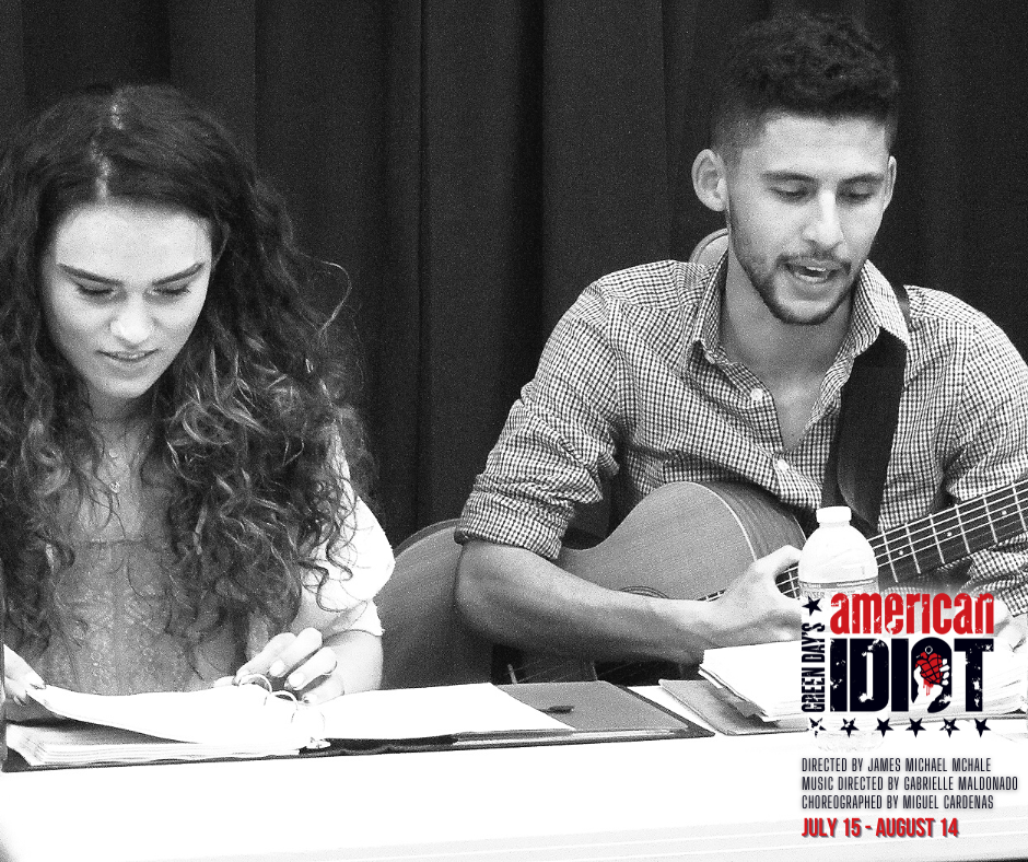 Dagmar Marshall-Michelson and Jared Machado during the first read-through of 
