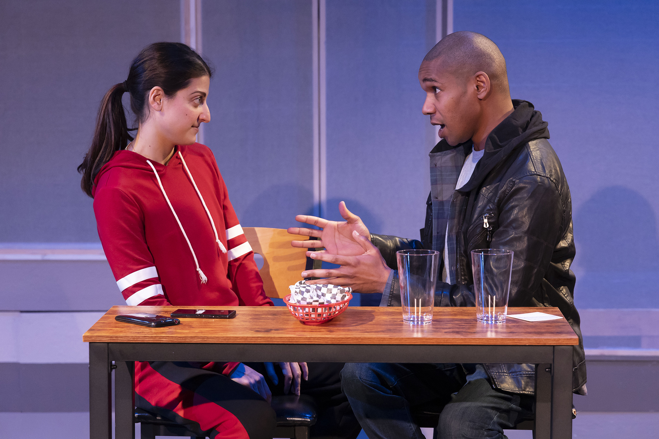Victoria Nassif* & Vernon Lewis in AMERICAN FAST at Capital Stage. Photo Charr Crail. *Member Actors'' Equity Association.