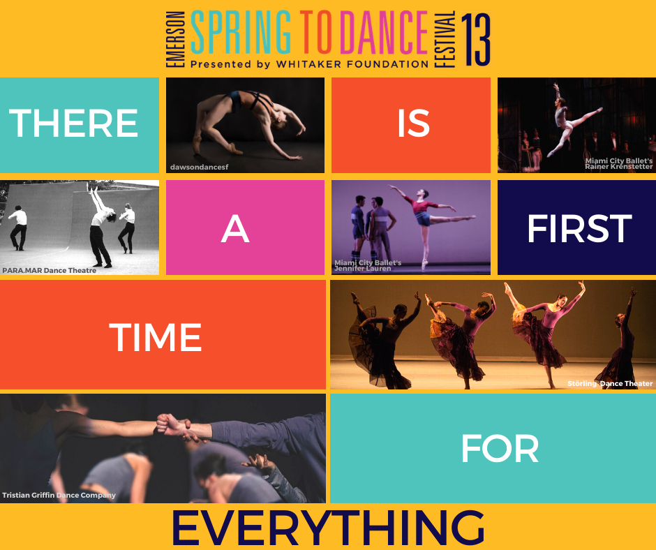 Dance St. Louis welcomes these outstanding companies and dancers, who are traveling to St. Louis to perform for the FIRST time at Emerson SPRING TO DANCE Festival: dawsondancesf, Miami City Ballet's Jennifer Lauren & Rainer Krenstetter, PARA.MAR Dance Theatre, Störling Dance Theater, and Tristian Griffin Dance Company.
