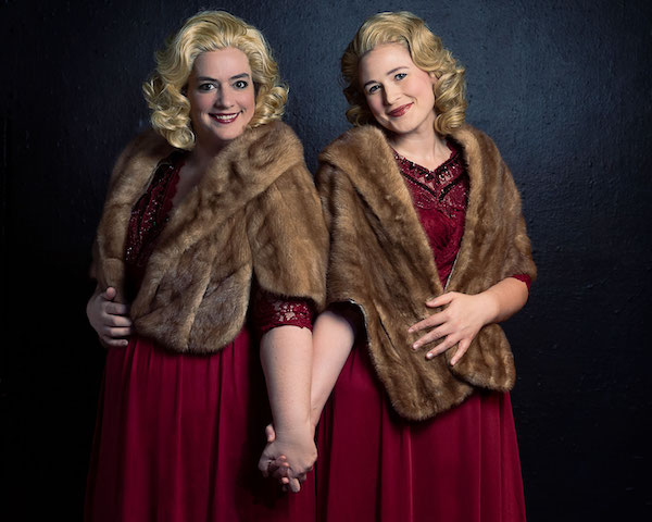 Sarah Marie Haman and Erin Martinez Warner play conjoined twins Daisy and Violet Hilton in ?Side Show? opening Oct. 11.