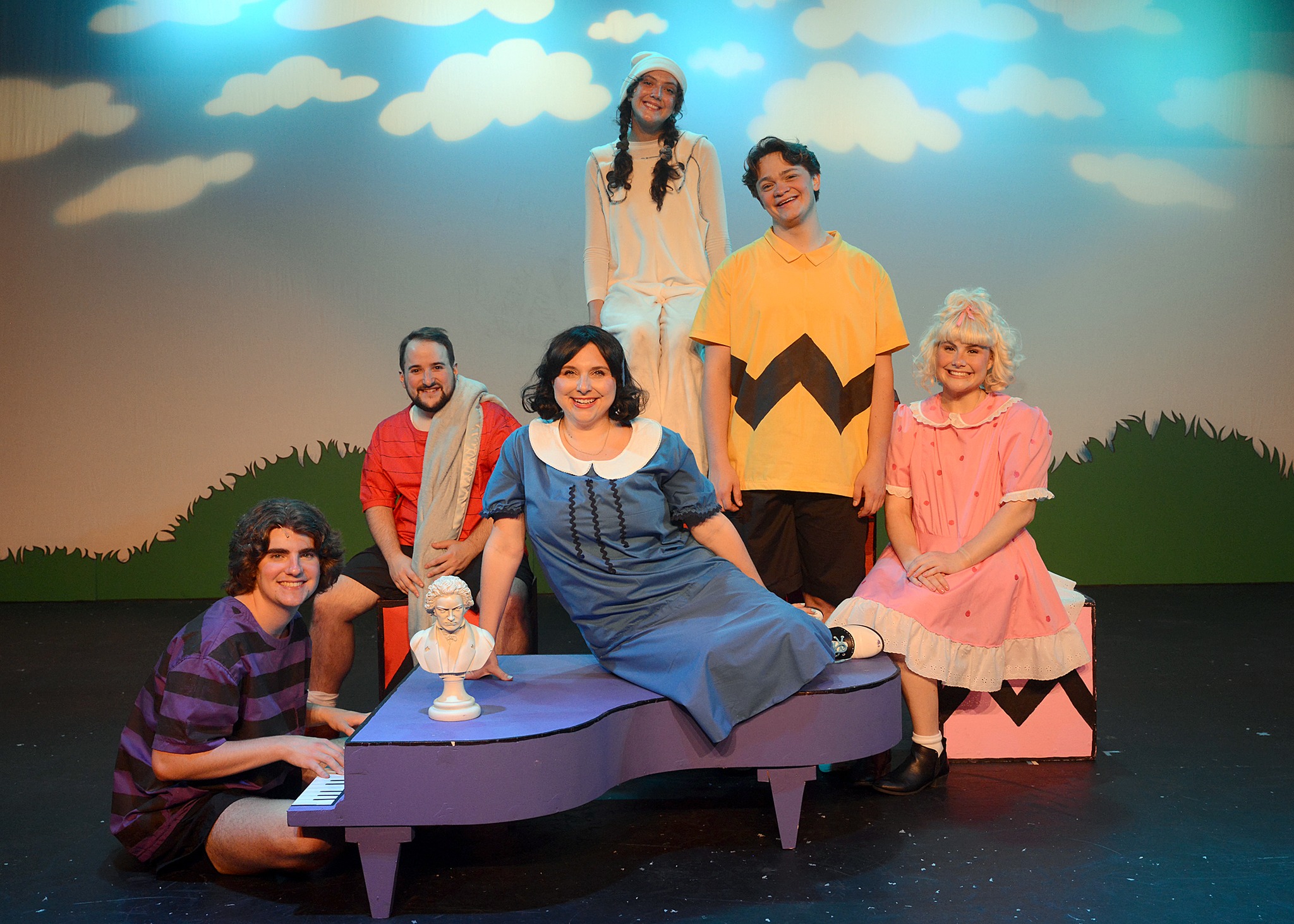 The cast of Stagework Theatre production of You''''re a Good Man, Charlie Brown.