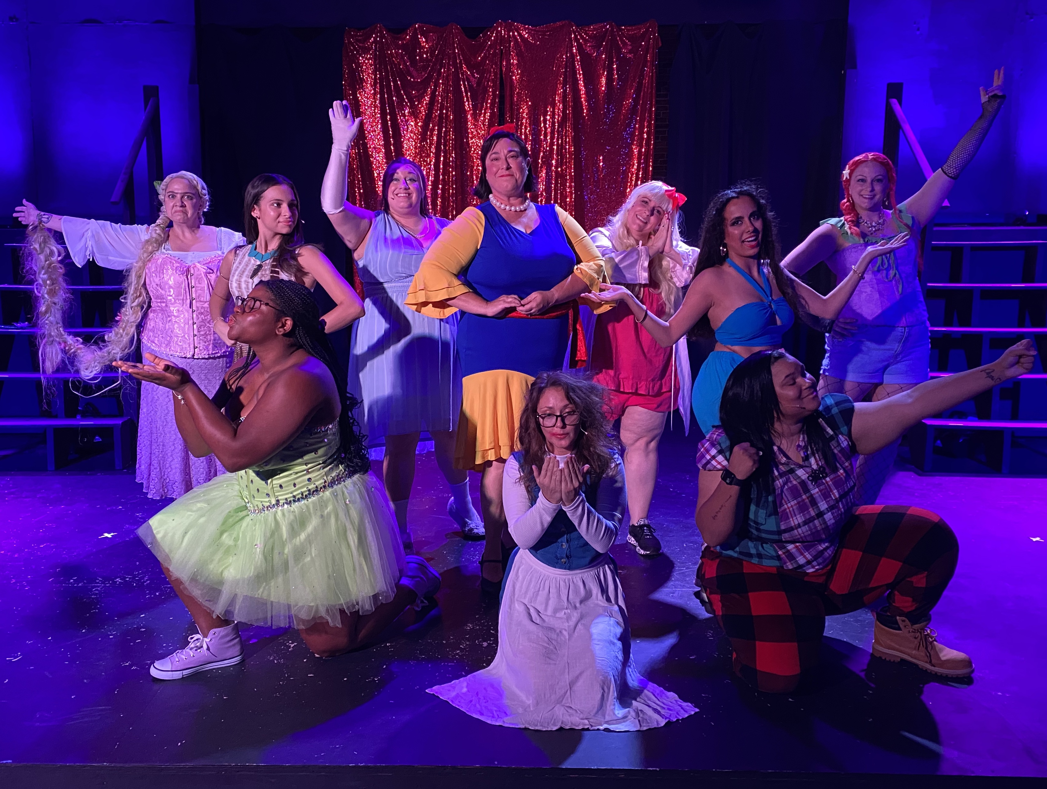 The cast of Disenchanted posing for princess perfection