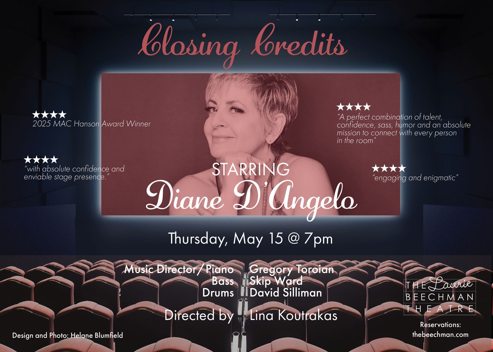 Diane D''Angelo: Closing Credits. Design & Photo: Helane Blumfield