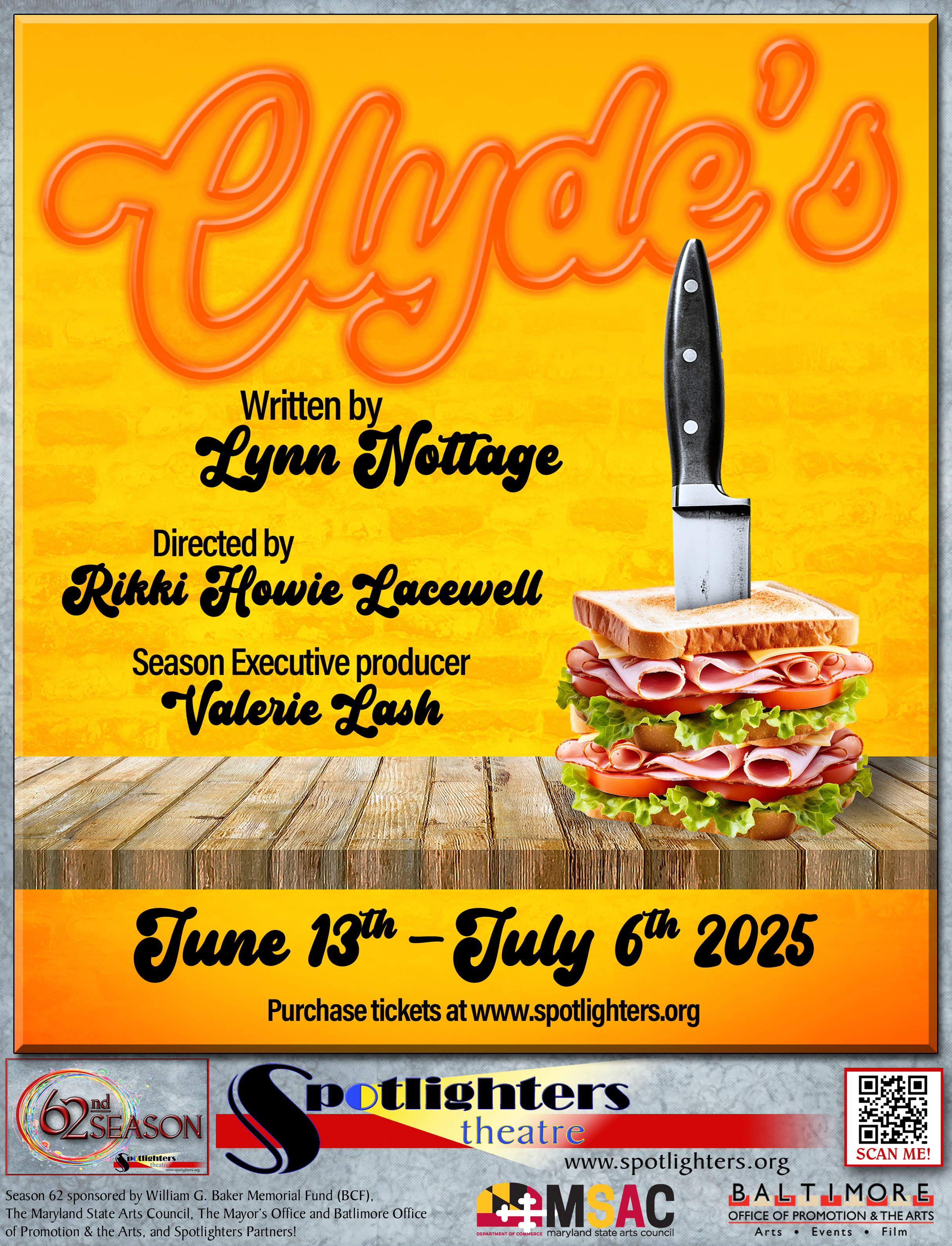 Clyde''''''''s at Spotlighters Theatre - June 13 - July 6, 2025 www.spotlighters.org/clydes Clyde''''''''s at Spotlighters Theatre - June 13 - July 6, 2025 www.spotlighters.org/clydes