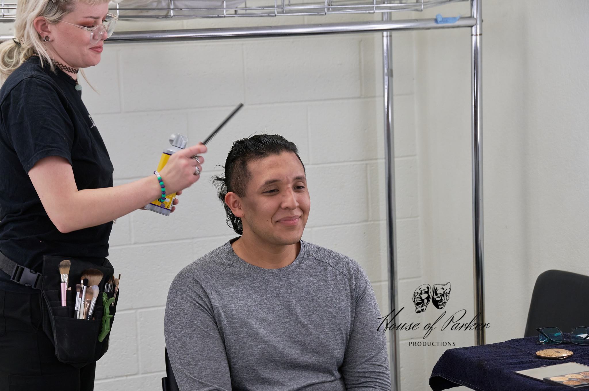 Daniel Jurado in hair and makeup as he prepares to step into the lead role of Miles in Miles of Grace. Daniel Jurado in hair and makeup as he prepares to step into the lead role of Miles in Miles of Grace.
