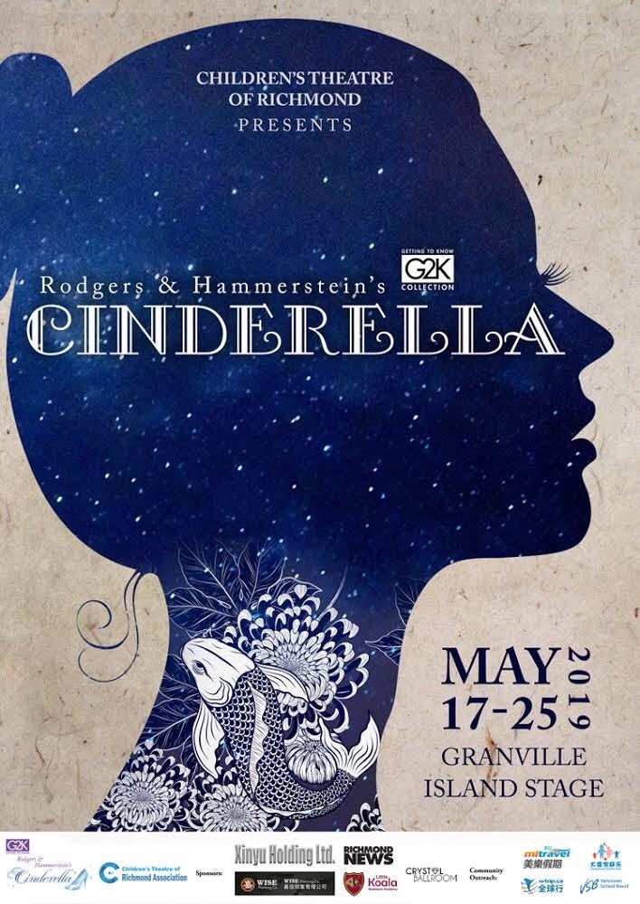 Rodger's & Hammerstein's Cinderella show poster, presented by the Children's Theatre of Richmond Association. 