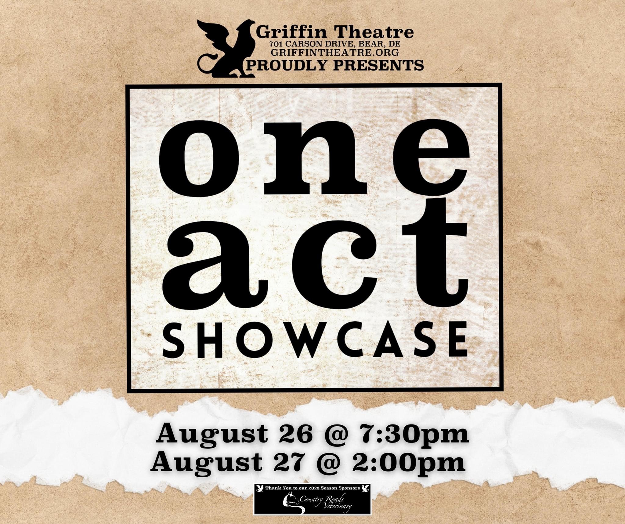 One Act Showcase! Come Vote for your favorites. 5 directors and 10 One Act Shows. 