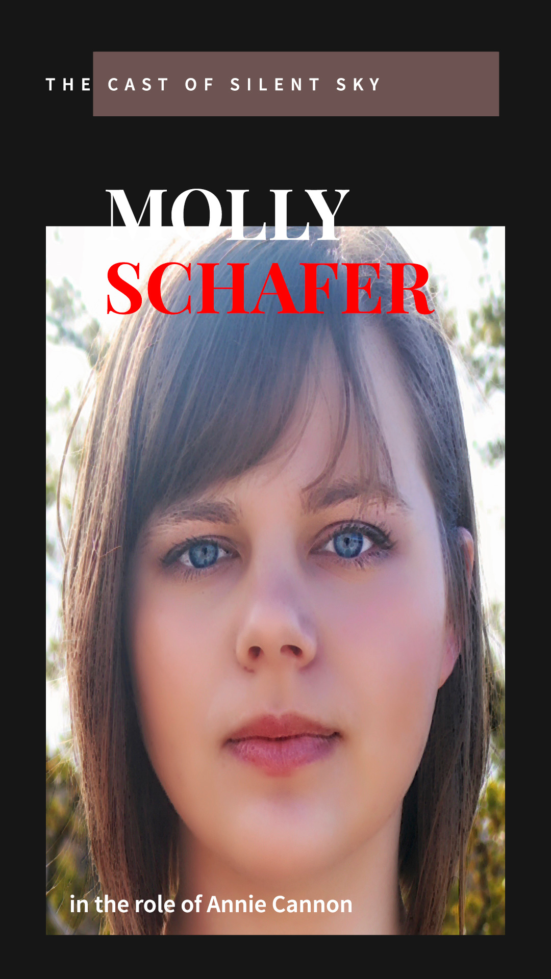 MEET THE CAST - MOLLY SCHAFER in the role of 