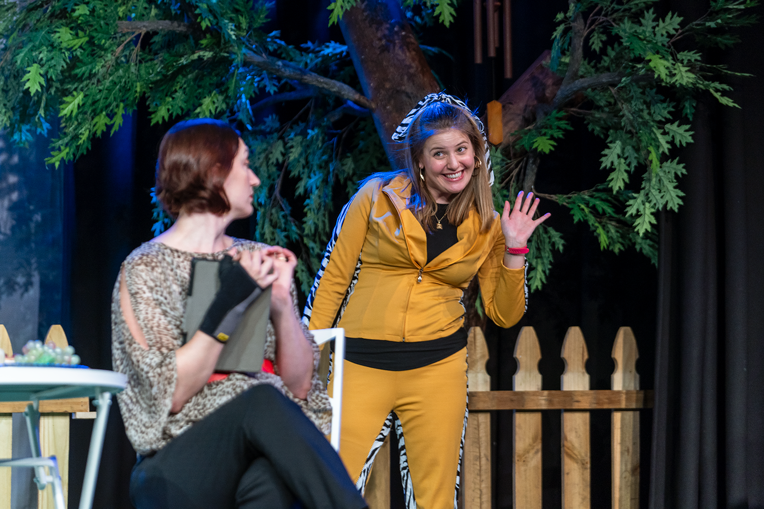 Hope Funke as Lina in Cry it Out at Woodstock Arts.