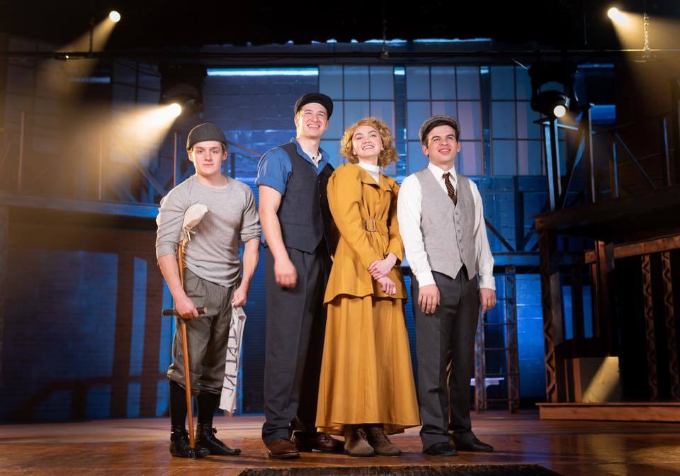 Calvert Hall Theatre's Production of Newsies Cast in Costume and ready for the show. Copyright Alex Brune 2019