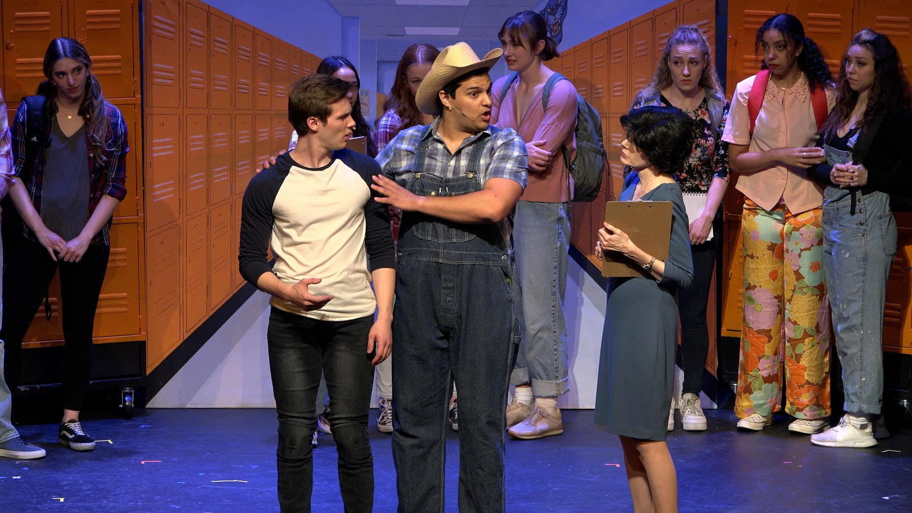 L-R Back: Morgan Lavin, Sasha Serdyukov, Vivien Latham, MK Chapman, Jaeda Stone, MJ Mikesell
L-R Front: Thomas Whitcomb, Andreas Pantazis, Vivien Latham (Photograph by Richard Andert)