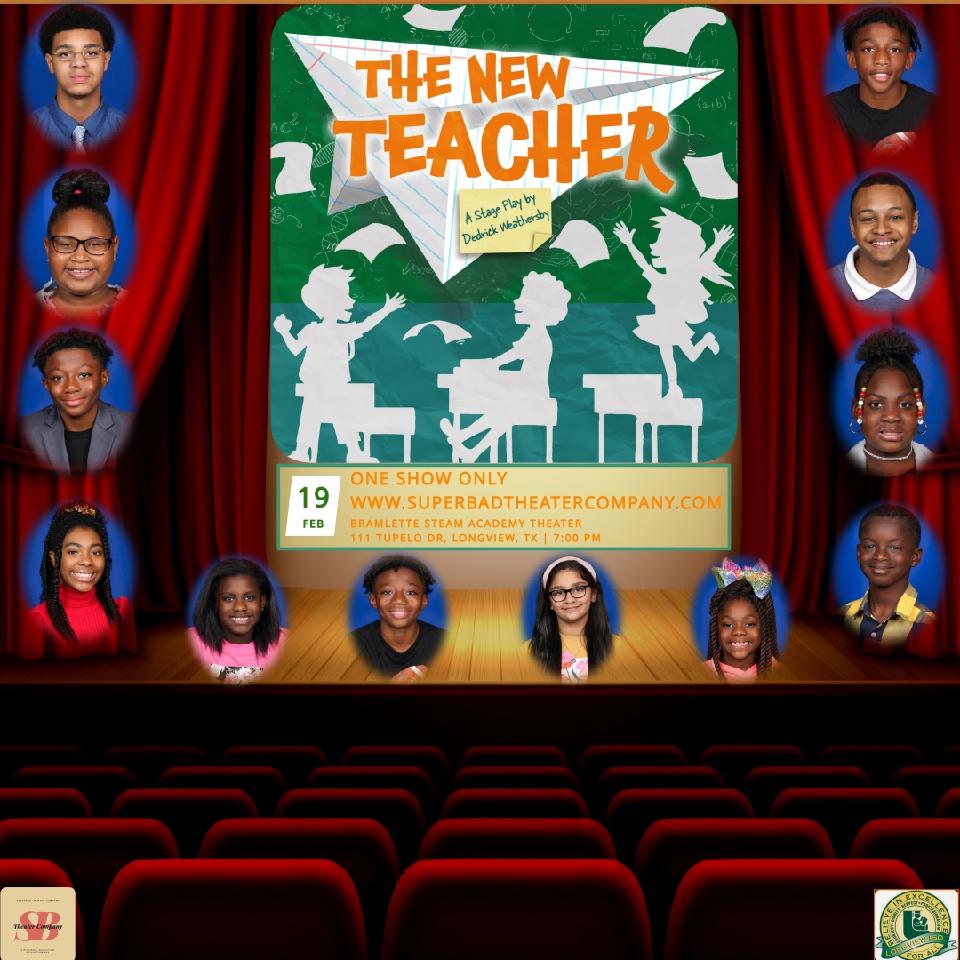 CAST flyer for the New Teacher (A Comedy Stage Play)