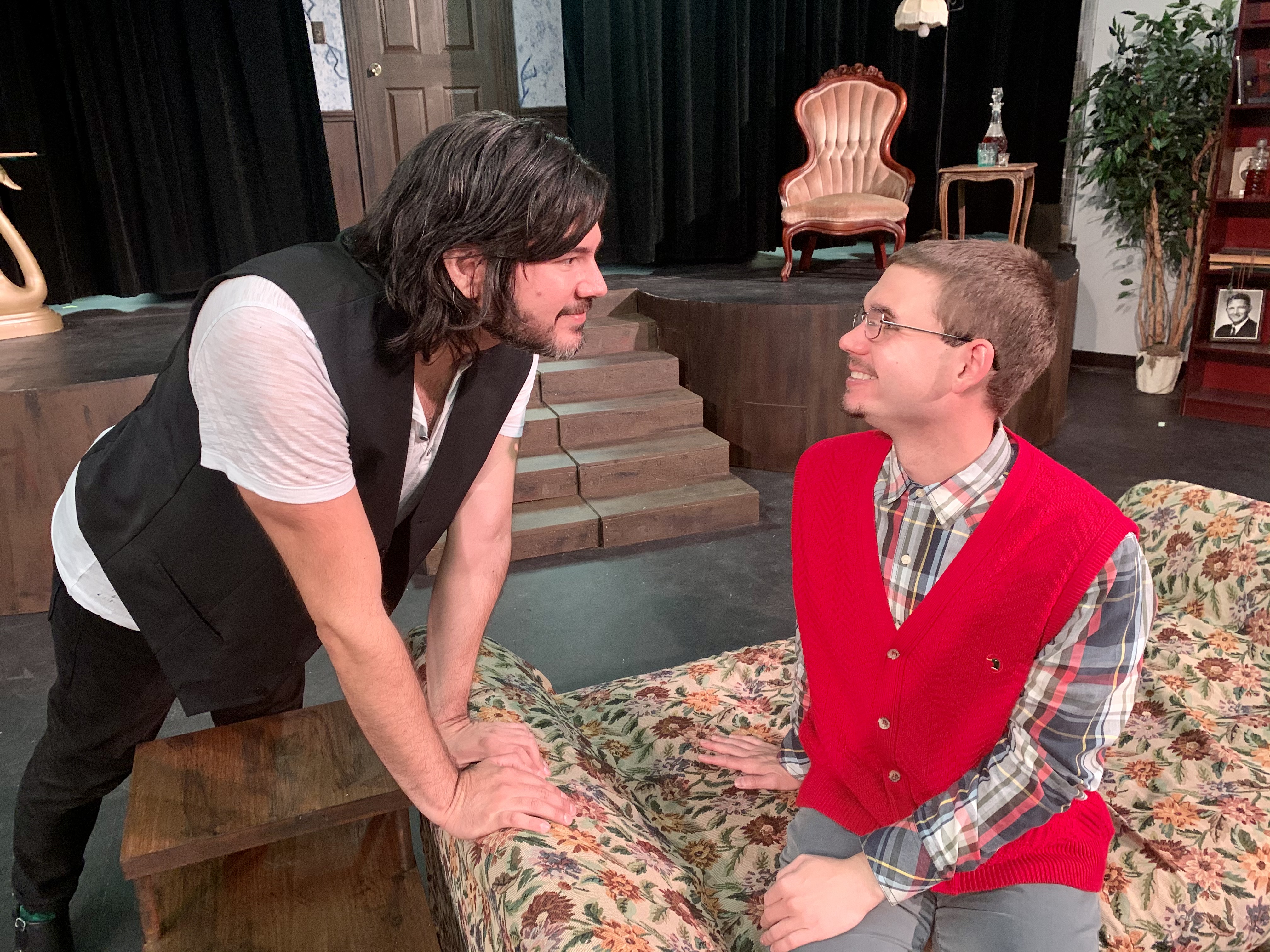 David Burkhart and Cam Taylor as Hunter and Paul in the Jewel Box Theatre production of The Vultures by Mark A. Ridge