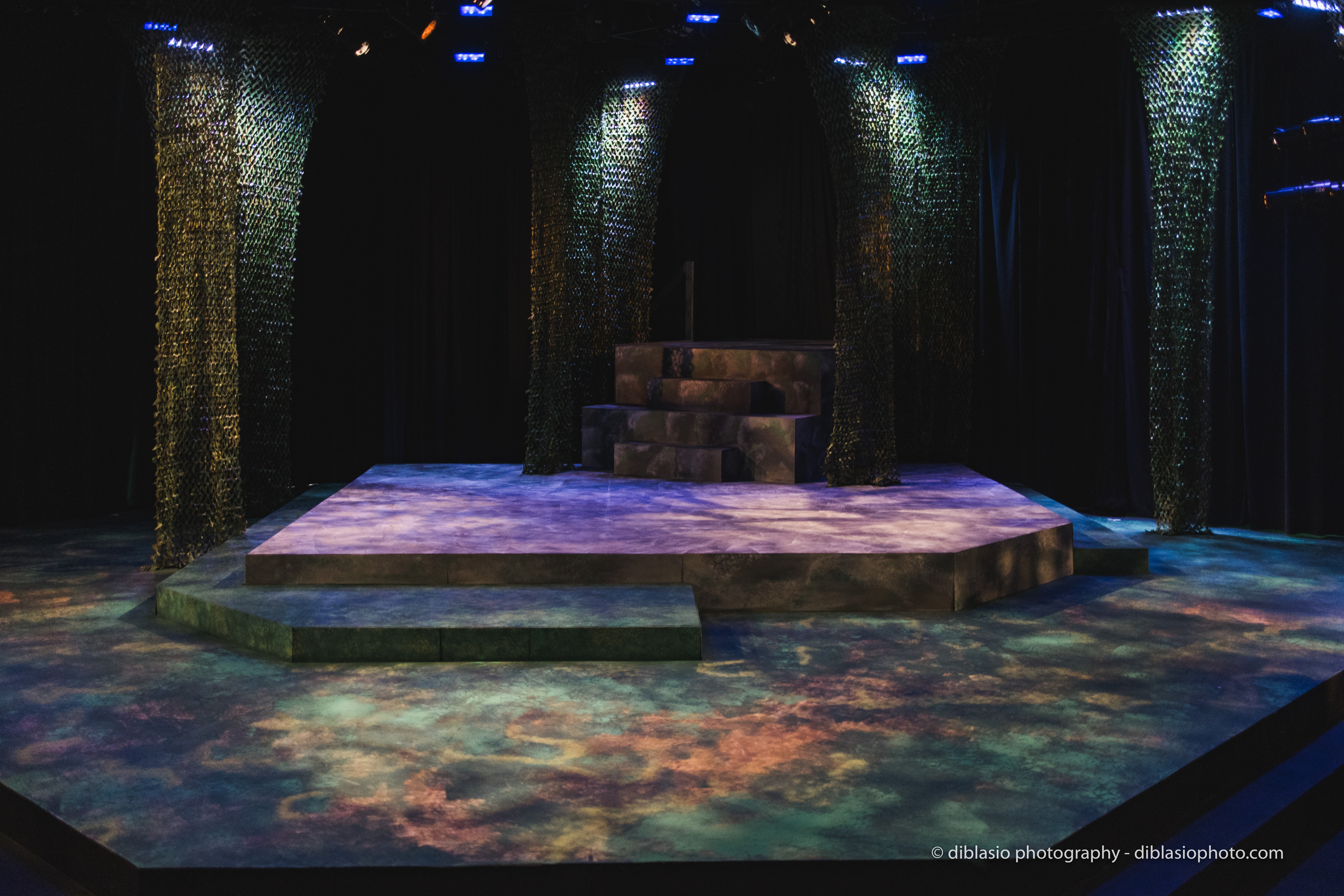 Scenic Design by Jonathan Allender-Zivic and Lighting Design by Jay Weddle