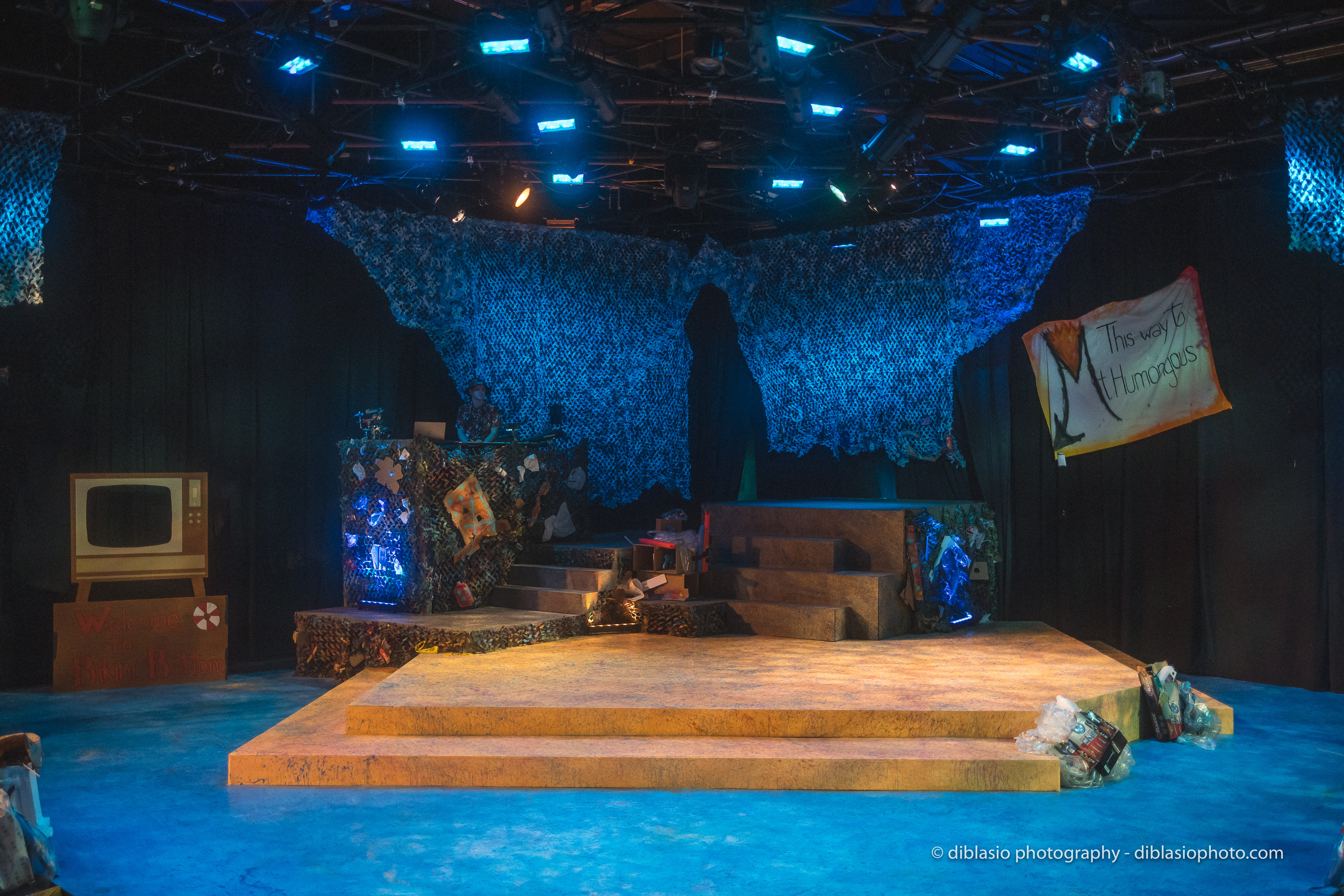 Scenic Design by Jonathan Allender-Zivic, Lighting Design by Jay Weddle