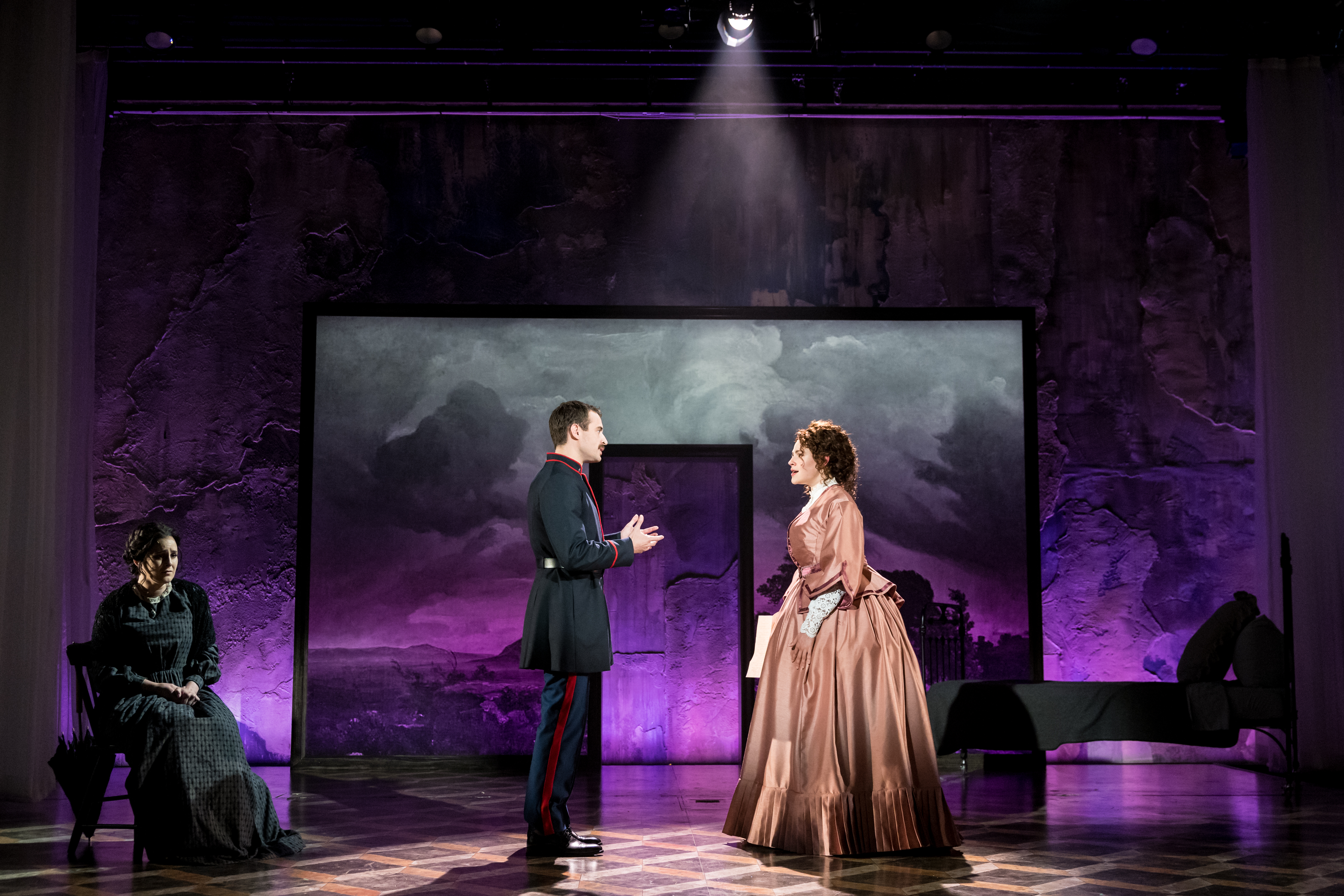 Isa Condo-Olvera (Clara), Erin Capello (Fosca), Dylan Frederick (Giorgio). Photo: Dan Norman. 