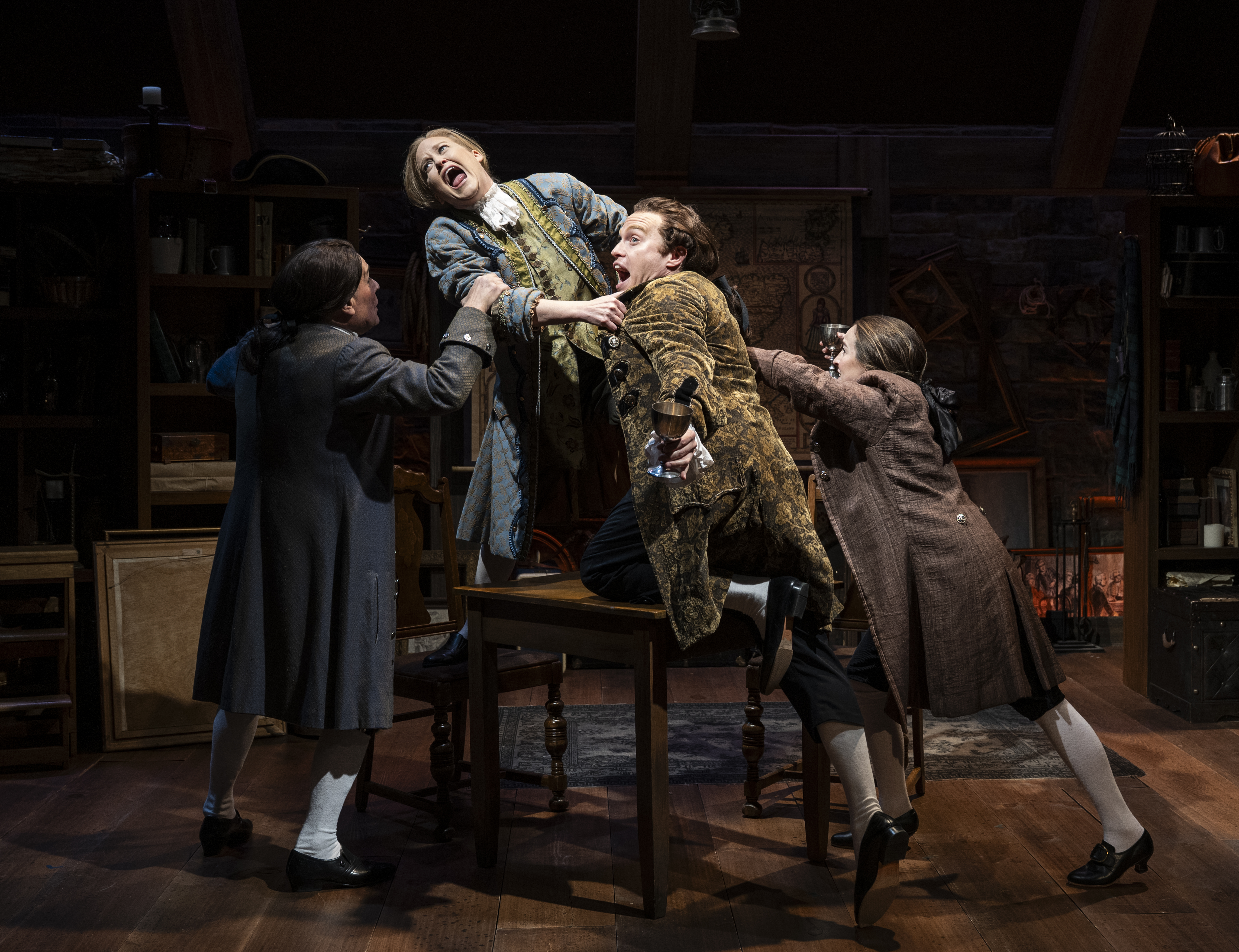 David Cecsarini, Heidi Armbruster, Josh Krause, Sarah Zapiain. Photo by Michael Brosilow.