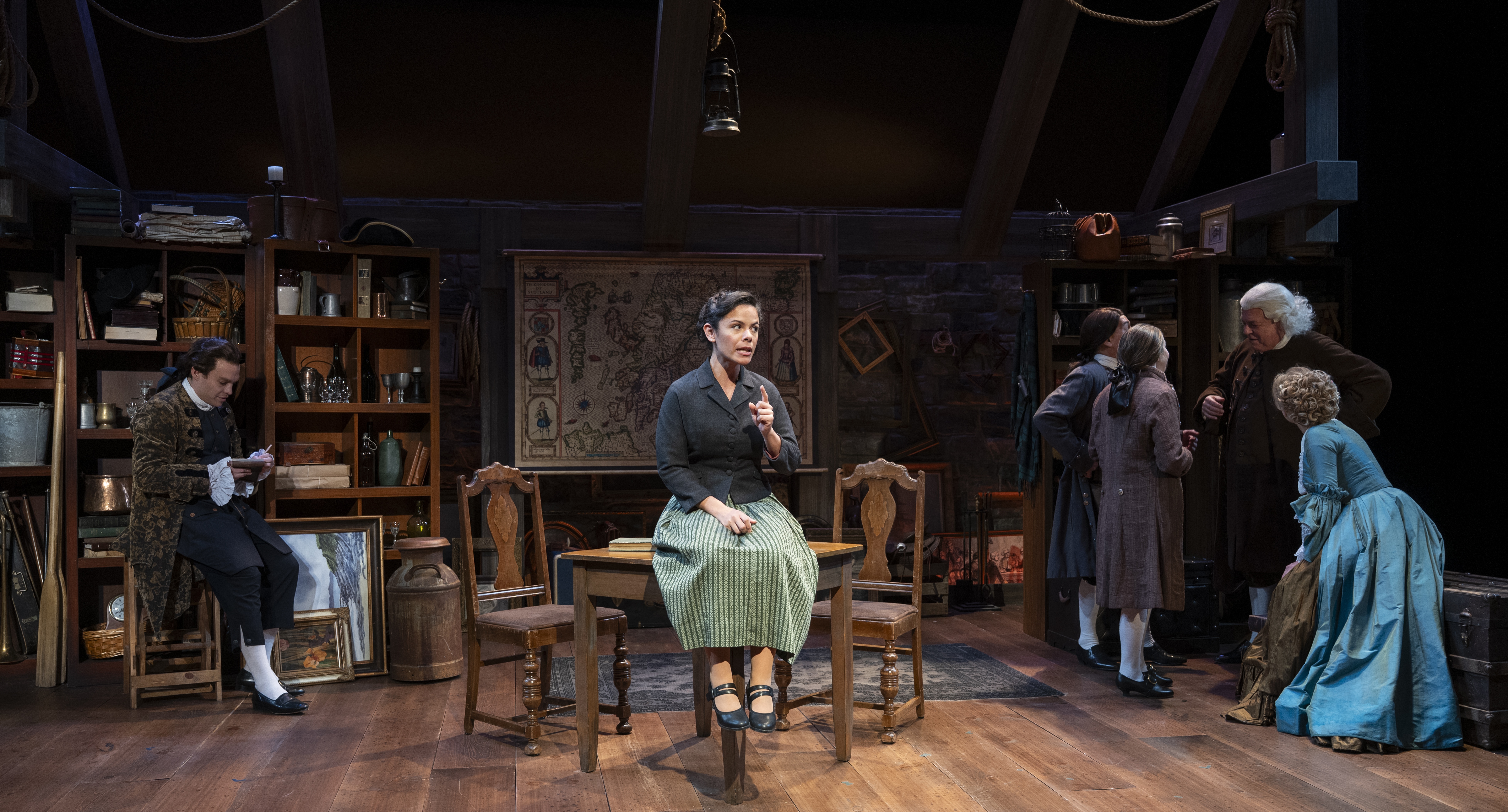 Josh Krause, Madeline Calais-King, David Cecsarini, Sarah Zapiain, Brian Mani, Heidi Armbruster. Photo by Michael Brosilow.