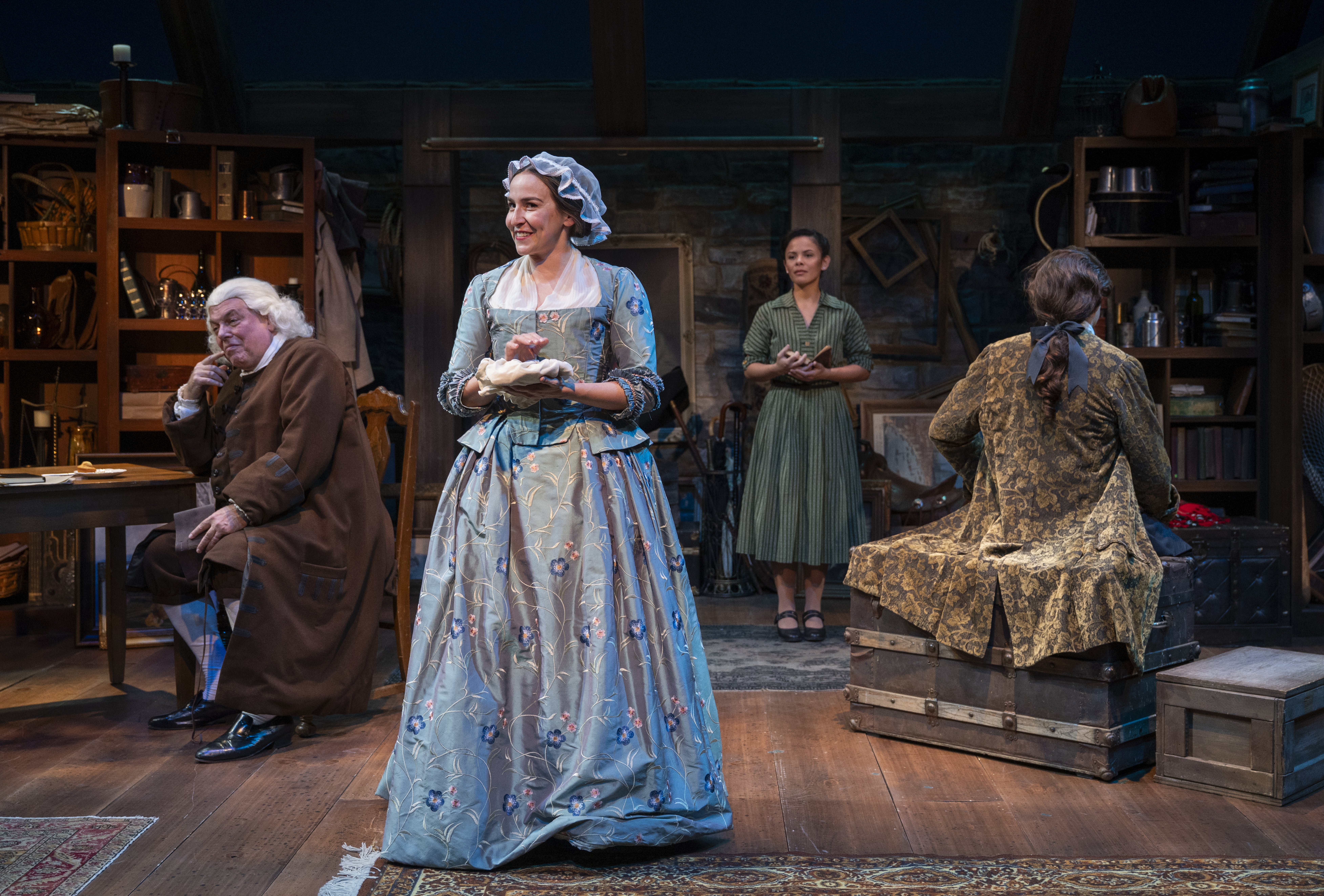 Brian Mani, Sarah Zapiain, Madeline Calais-King, Josh Krause. Photo by Michael Brosilow. Brian Mani, Sarah Zapiain, Madeline Calais-King, Josh Krause. Photo by Michael Brosilow.