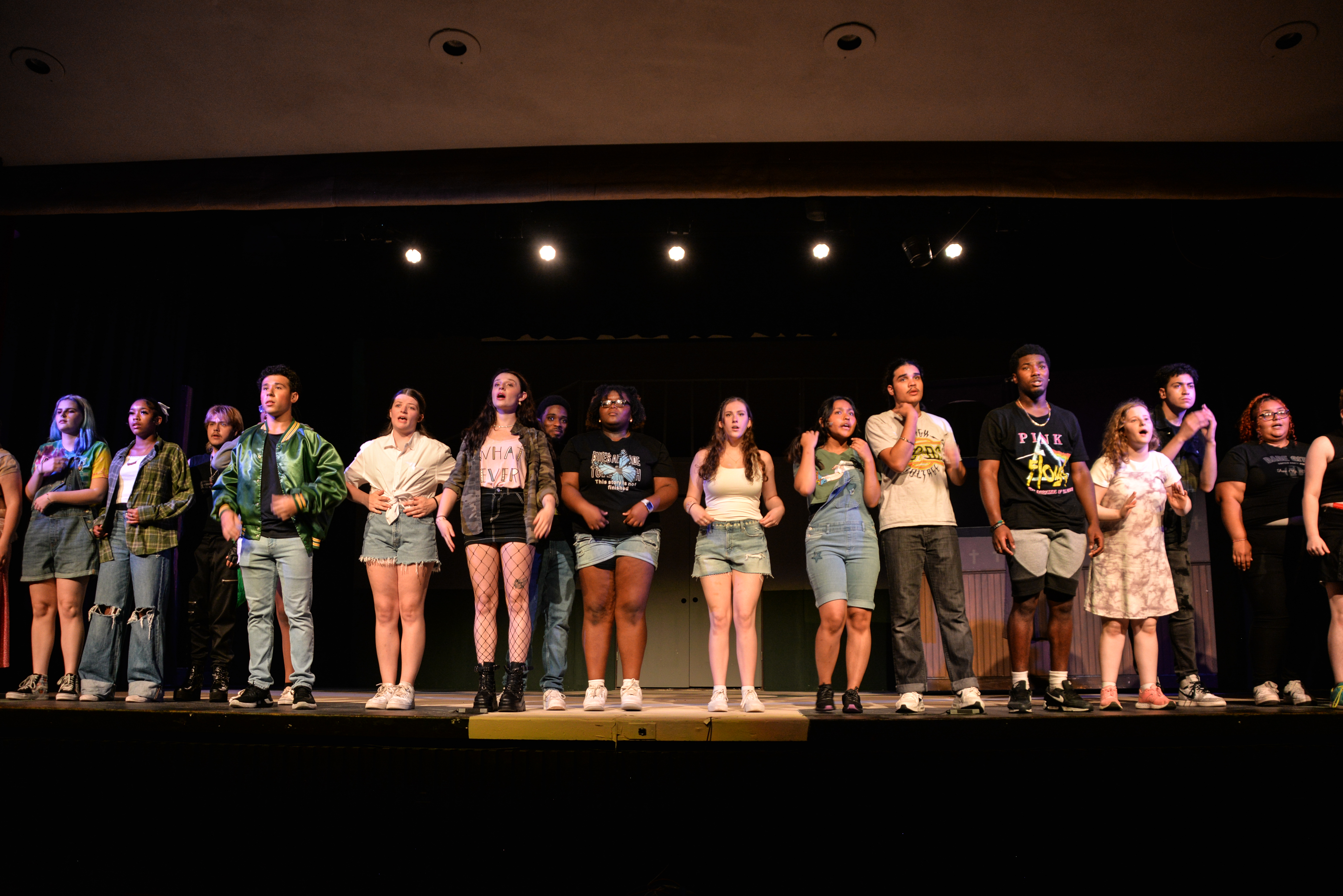 The cast of Carrie: The Musical singing In