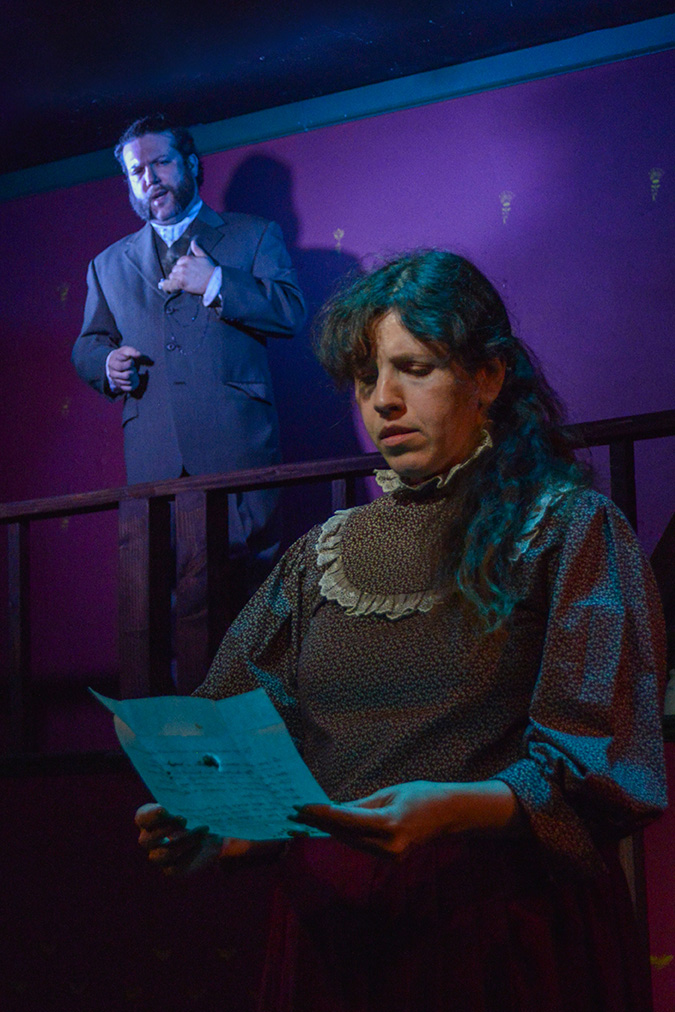 L to R: Rob Young and Jessica Neptune in Hat Box at The Garage Theatre Photo: Diana Kaufmann 