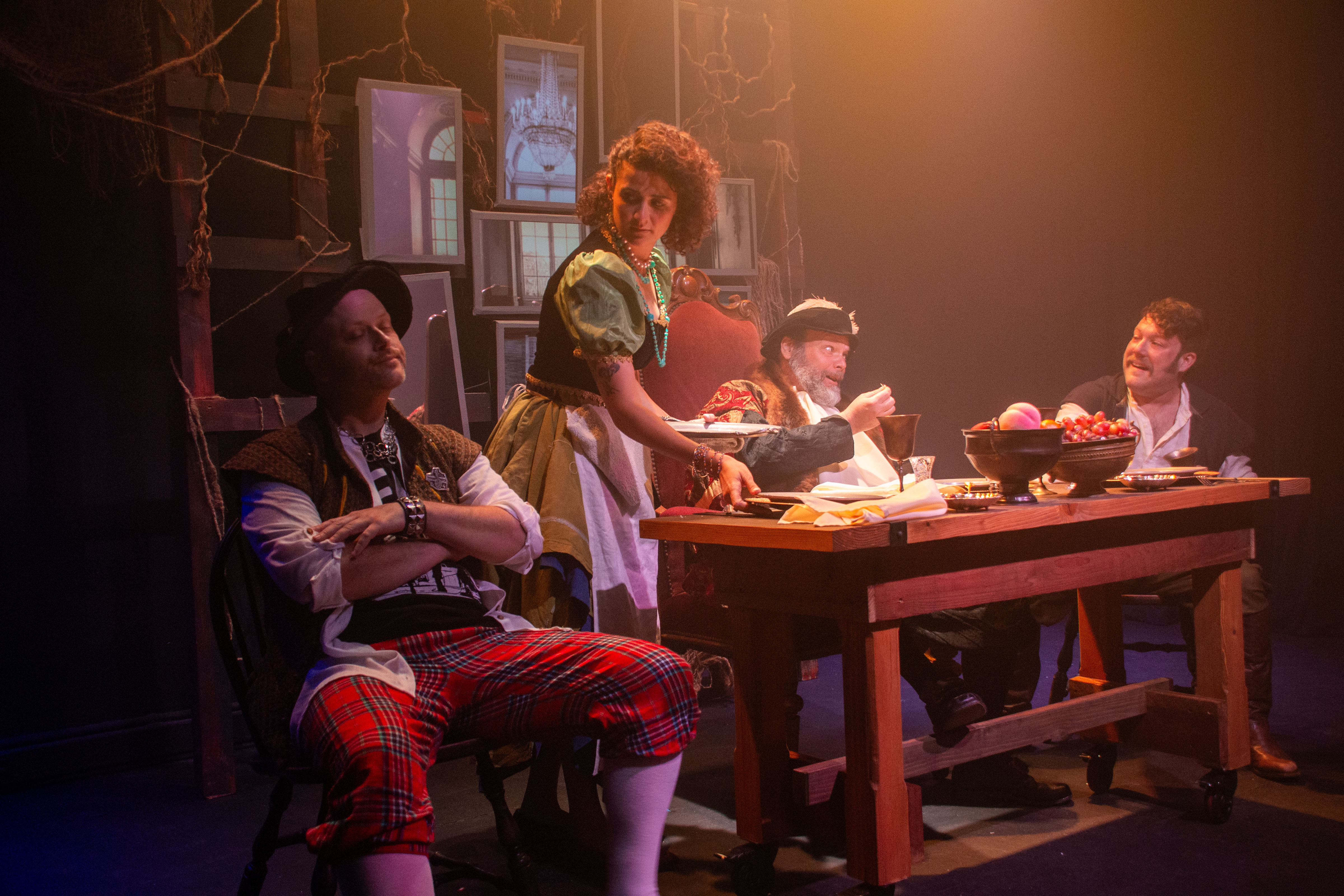 Bobby Zelsdorf, Spencer Karlak, Paul Knox, and Rob Young in Witch at the The Garage Theatre      Photo Credit: Diana Kaufmann