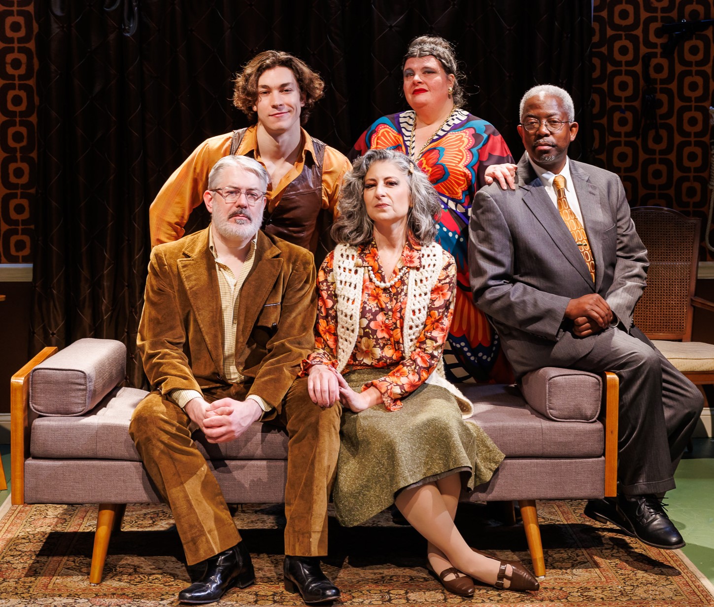 The Cast of Deathtrap (clockwise from up left): Nikolas Elrifi, Jessi Baden, T.S. Murphy, Jodi Reiss, Andrew Blais