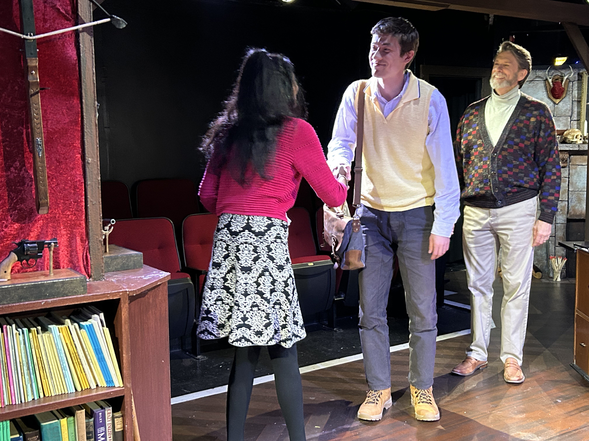 DeathTrap by Ira Levin at Spotlighters Theatre directed by Stephen Foreman with . . . Syndey Bruhl ? Darren Mc Donnell Myra Bruhl ? Aparna Sri Clifford Anderson ? Pablo Akira Richter Clifford A