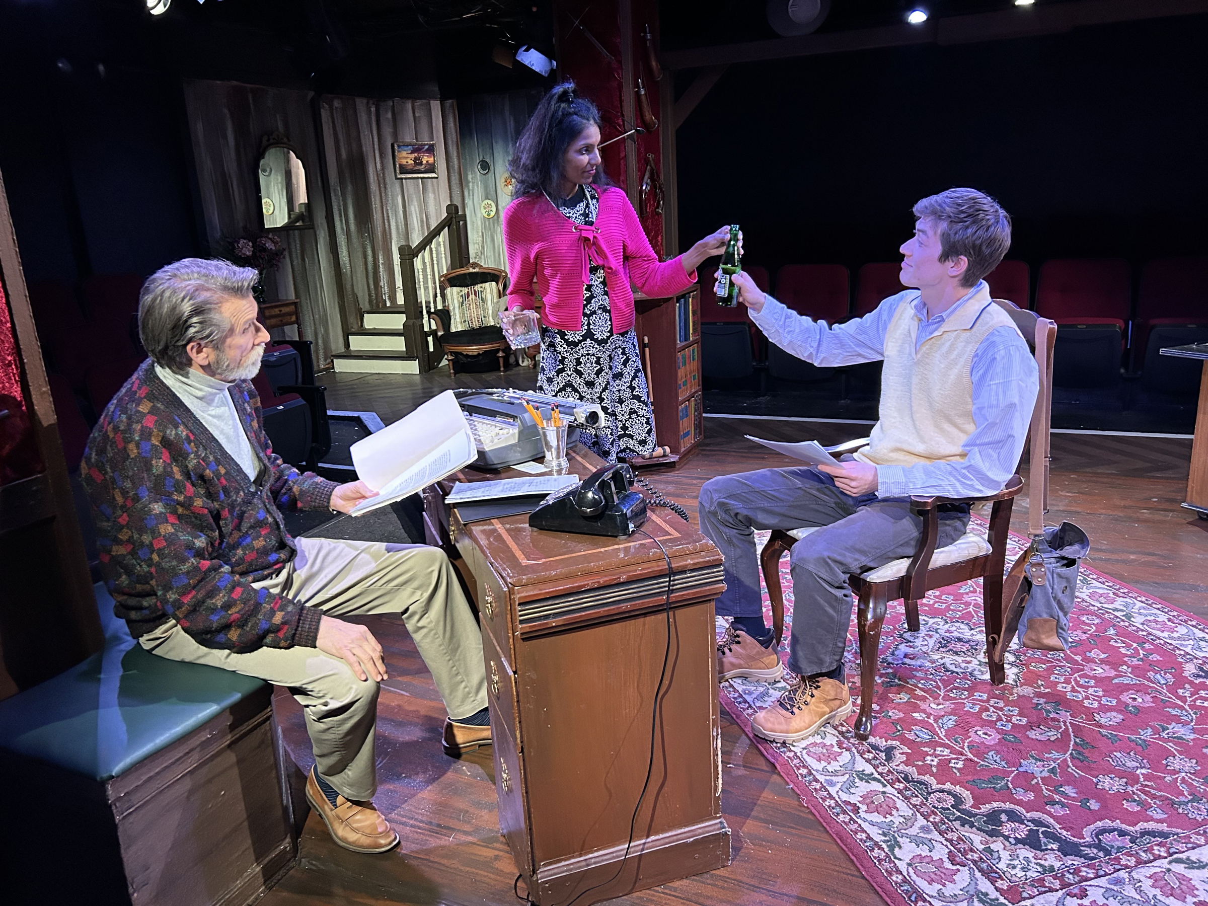 DeathTrap by Ira Levin at Spotlighters Theatre directed by Stephen Foreman with . . . Syndey Bruhl ? Darren Mc Donnell Myra Bruhl ? Aparna Sri Clifford Anderson ? Pablo Akira Richter Clifford A