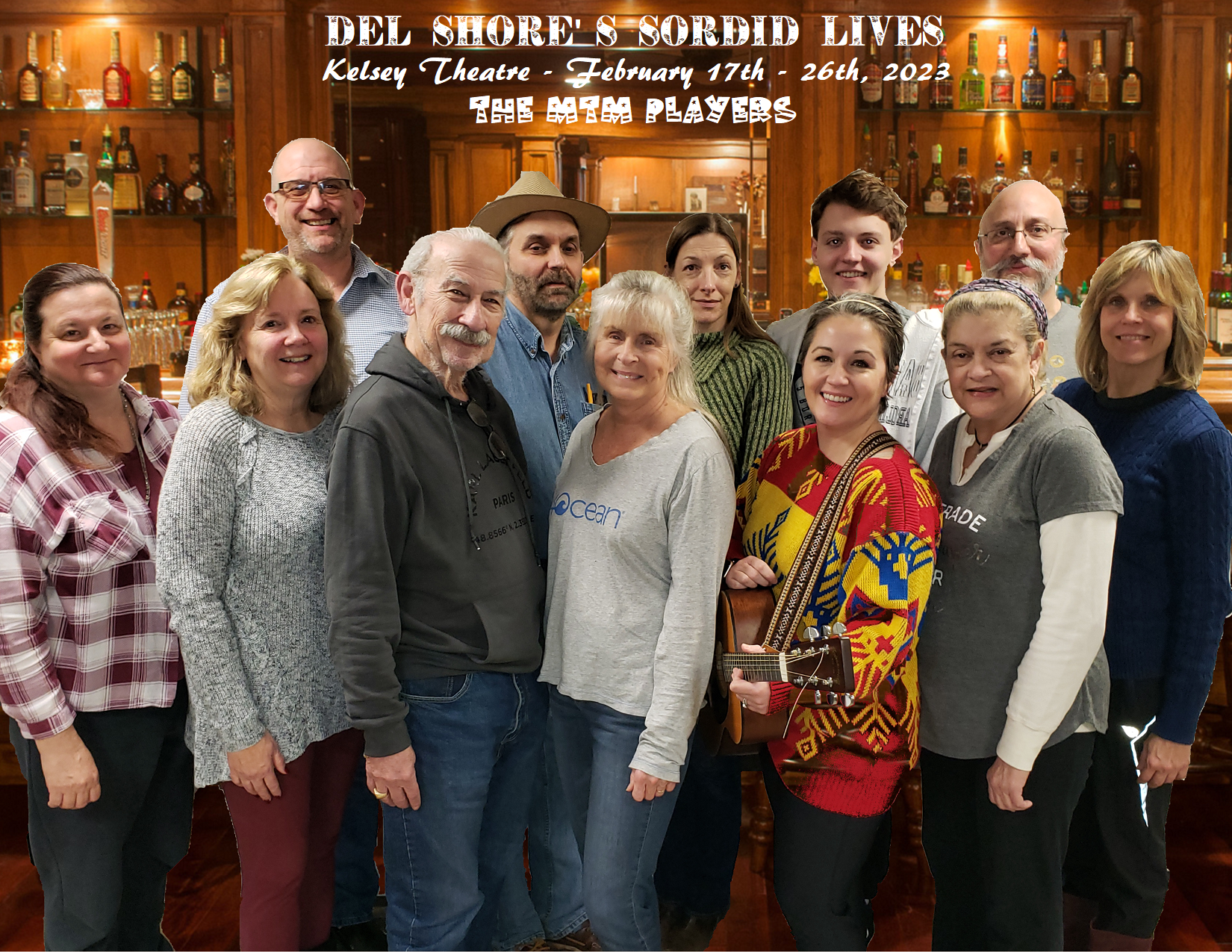  Front row (L-R): Diana Maurer as Noleta, Cathy Coryat as Latrelle, Jeffrey Milstein as Odell/Preacher, Kimberly Hess as Sissy, Amanda Santos as Bitsy, Deb Lasky as Juanita, and Laura Dalston as LaVonda. Back row (L-R): Keith Nielsen as Brother Boy, Jim Gardner as Wardell, Dara Lewis as Dr. Eve Bolinger, Sean Robbins as Ty, and Carlos Gonzalez-Najera as G.W. 