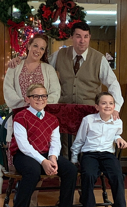 Members of the Parker family pose for their Christmas photo.