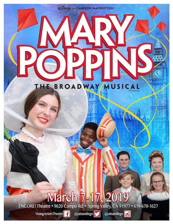 Promotional flyer for Young Actors' Theatre's production of Mary Poppins 1