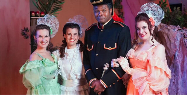 Meet The Stanleys!: Michelle Reese as Edith Stanley, Jennifer Sperry as Mabel Stanley, Darryl Maximilian Robinson as Major-General Stanley and Kelsey Bullock as Kate Stanley were all featured in the 2014 San Pedro Theatre Club's 135th Anniversary Revival production of Gilbert and Sullivan's 'The Pirates of Penzance' Photo by Koop.