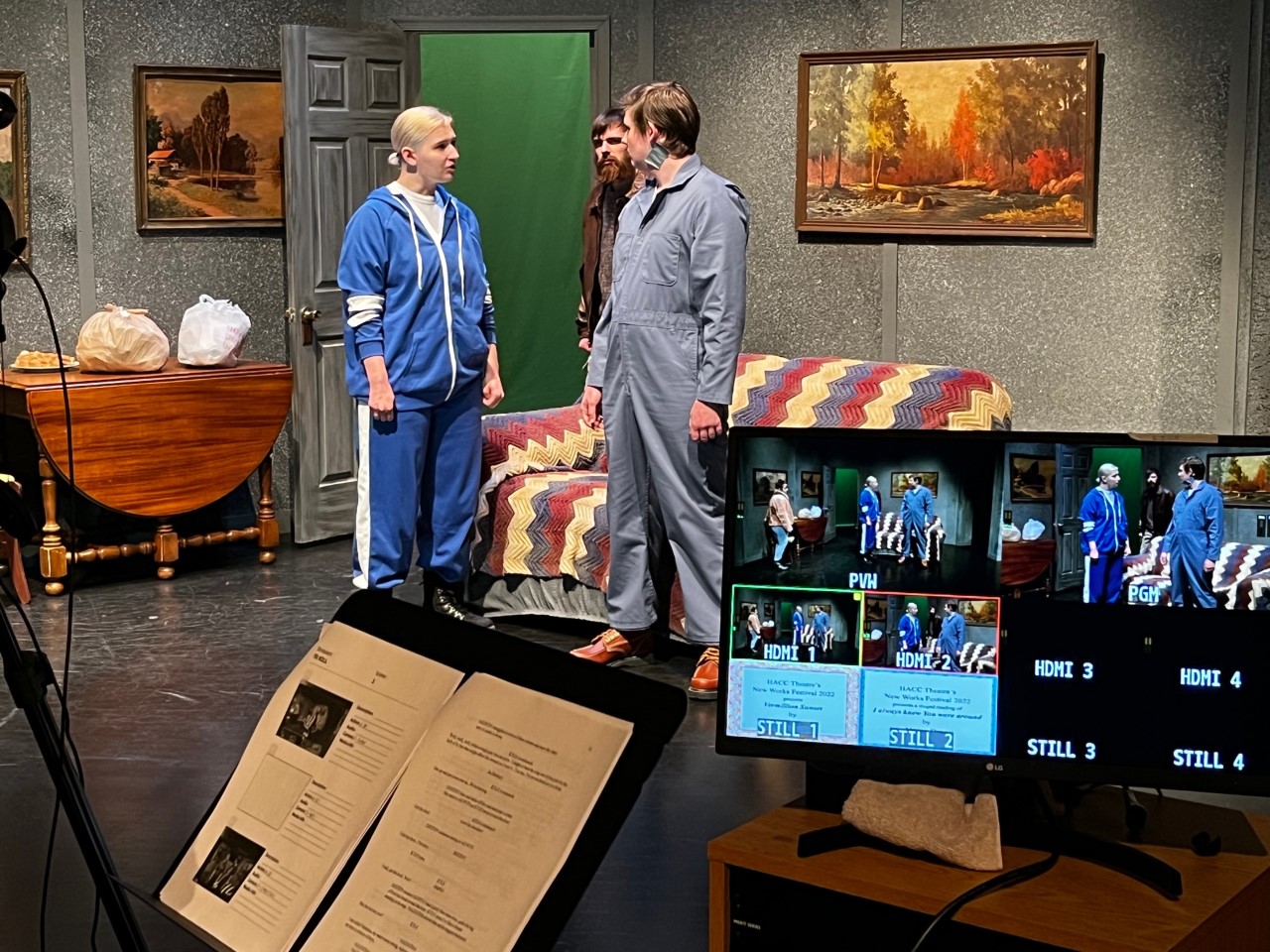 Another look behind the scenes of the filming for the New Works festival.