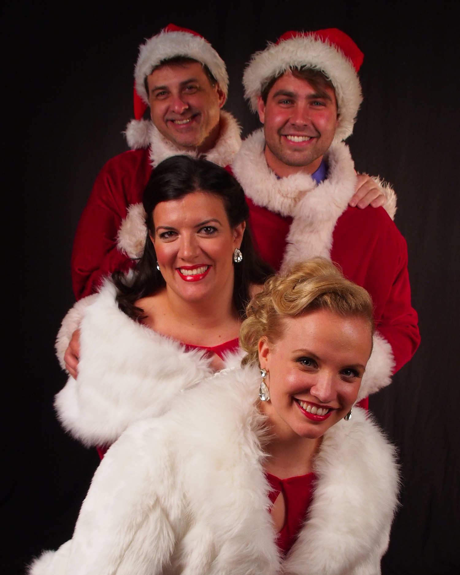 Golden Age Holiday, photo by Dale Pegg:
From top, Tom Pagano of Clinton Township, Robby Mullinger of Grosse Pointe, Danielle Caralis of Birmingham, and Catie Hauff of Richmond are among the nine-member cast in Grosse Pointe Theatre’s “A Golden Age Holiday” benefit performance on Sunday Dec. 16 at The ARK at St. Ambrose, in Grosse Pointe Park. The fundraiser will also include an exciting silent auction and raffle. Proceeds from the gala will support Grosse Pointe Theatre's performing arts program. Seating is limited. To reserve tickets, visit www.gpt.org or call 313-881-4004.
1