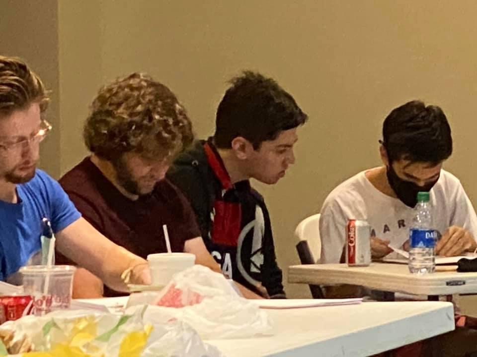 Young Frankenstein presented by The Augusta Players. First Read through. Thomas Unkels, Thomas Folger, Tyler Ginn, Jonathan Porter