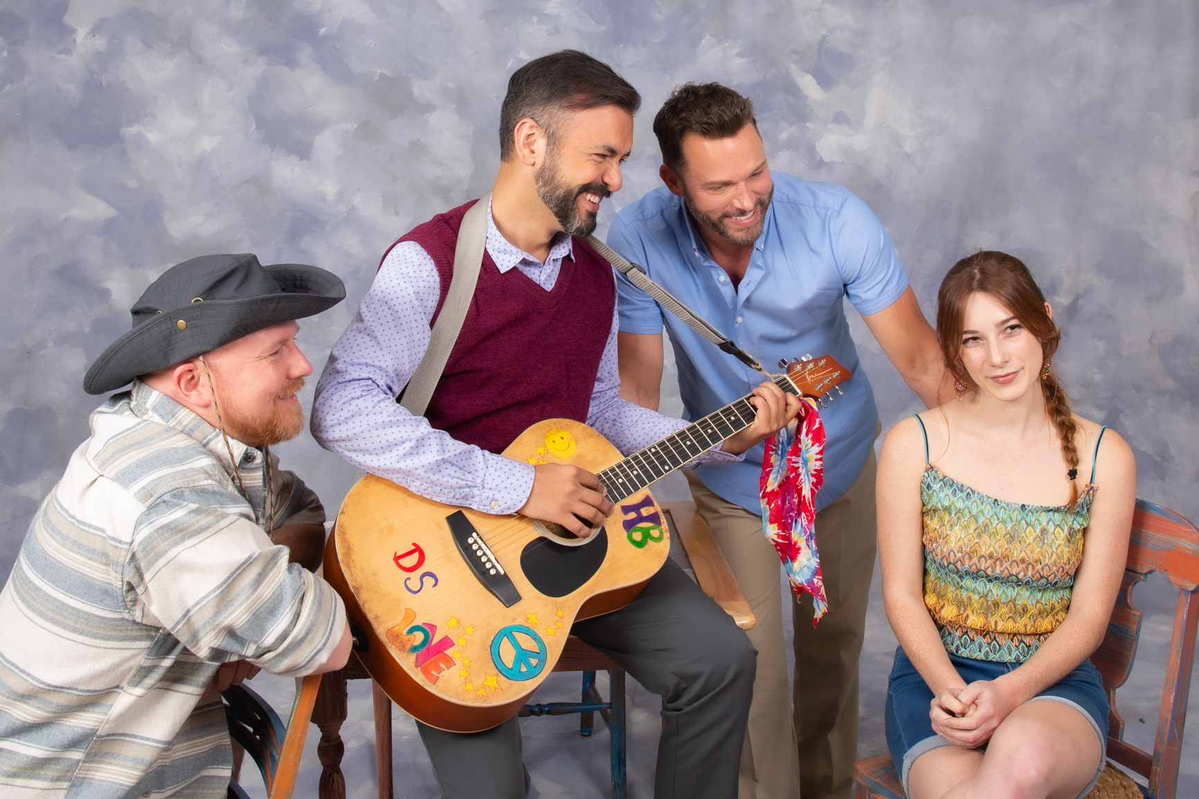 Jeremy Saje as “Bill”, Brayden Hade as “Harry”, Eric Martsolf as “Sam”, and Nicolette Norgaard as 