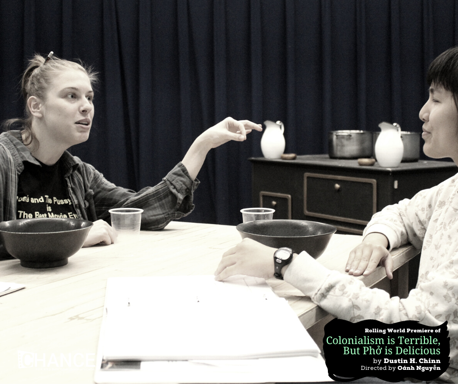 Chloe Gay Brewer and Hannah Mariah in rehearsals for the rolling world premiere of 