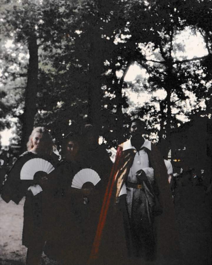 His Eminence Travels At Dusk: Joined by his loyal entourage, Darryl Maximilian Robinson as Tomas de Torquemada, The Grand Inquisitor of Spain, walks the KRF Grounds in the 1986 Murder, They Quoth.