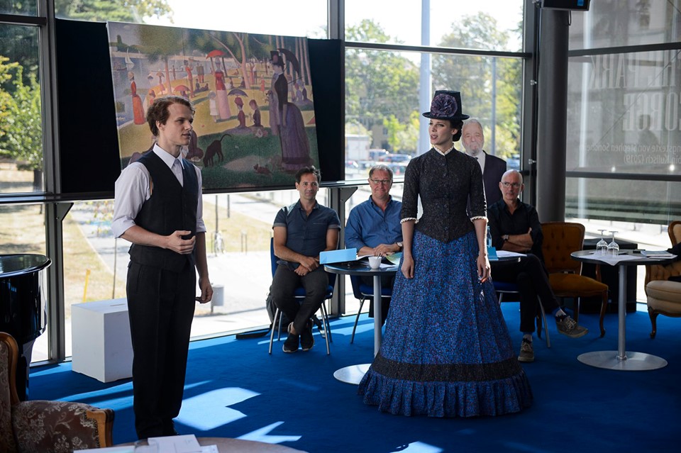 Press conference at the Landesbuehnen Sachsen, where first excerpts of SUNDAY IN THE PARK WITH GEORGE were presented 2