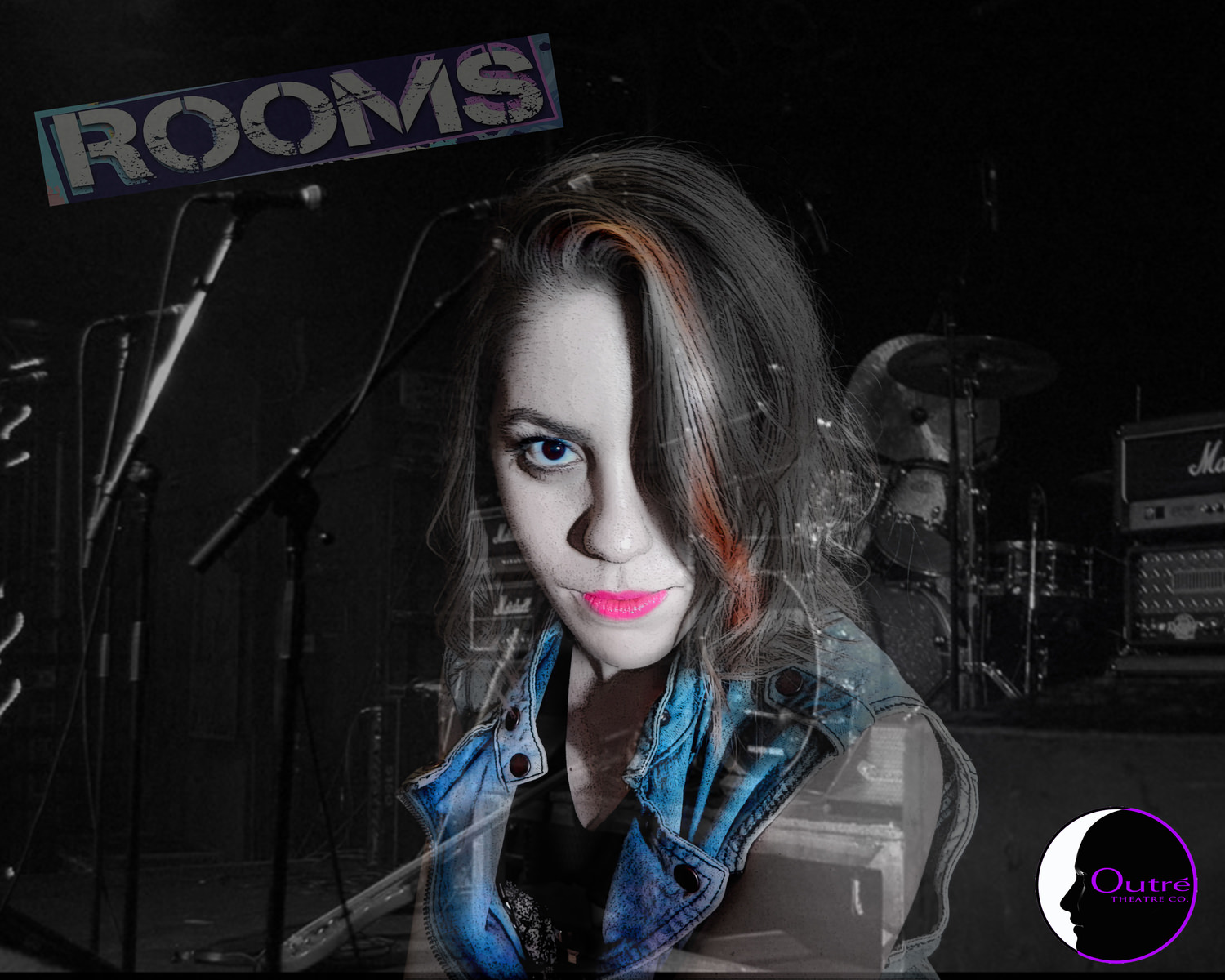 Erica Mendez as Monica in Outre' Theatre Company's production of ROOMS:A Rock Romance. Photo by Geoff Short