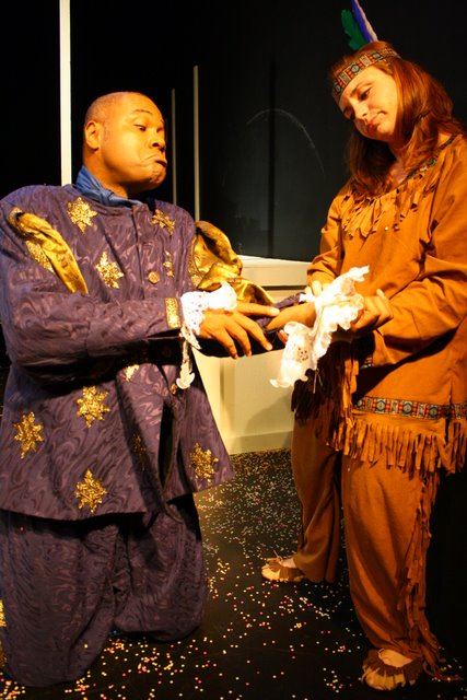 It Vanishes Under The Light: Darryl Maximilian Robinson as Henry Albertson and Stacy Lynn Baker as Mortima in the 2010 Hollywood Fringe Festival 50th Anniversary Revival Production of The Fantasticks.