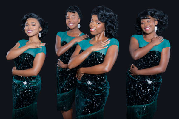 The Shirelles - Giselle Amarisa Watts, Paris Porch Richardson, Candace Haynes, Mikayla White in Beautiful: The Carole King Musical Maine State Music Theatre August 2023 Photo by Jared Morneau Ph