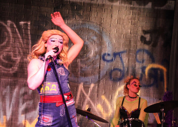The Cast of ?Hedwig and the Angry Inch? at Chance Theater. Playing January 26 ? February 25, 2024 at the Bette Aitken Theater Arts Center on the Cripe Stage. The musical has text by John Cameron Mitch