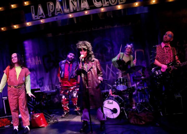 The Cast of ?Hedwig and the Angry Inch? at Chance Theater. Playing January 26 ? February 25, 2024 at the Bette Aitken Theater Arts Center on the Cripe Stage. The musical has text by John Cameron Mitch