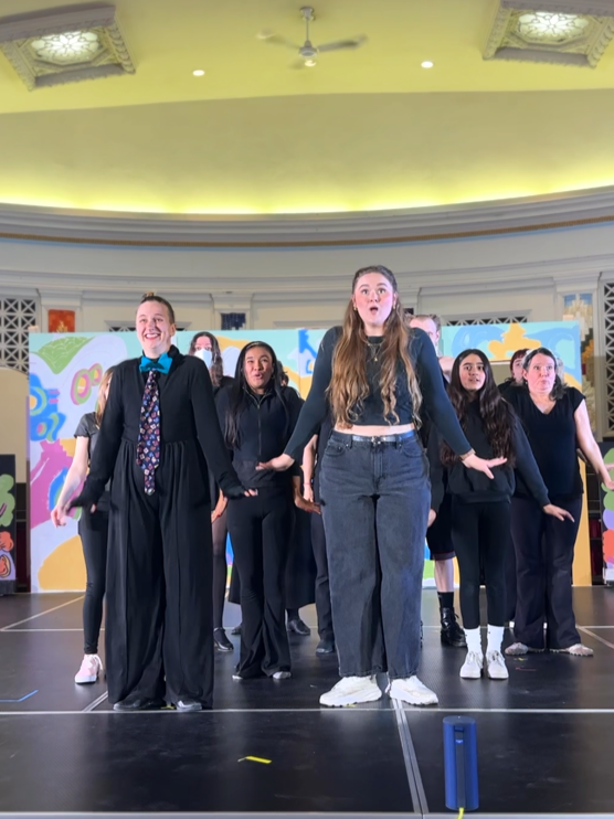 Here on Who  Foreground: Hools Kay Wyder and Shawna Wiznuk