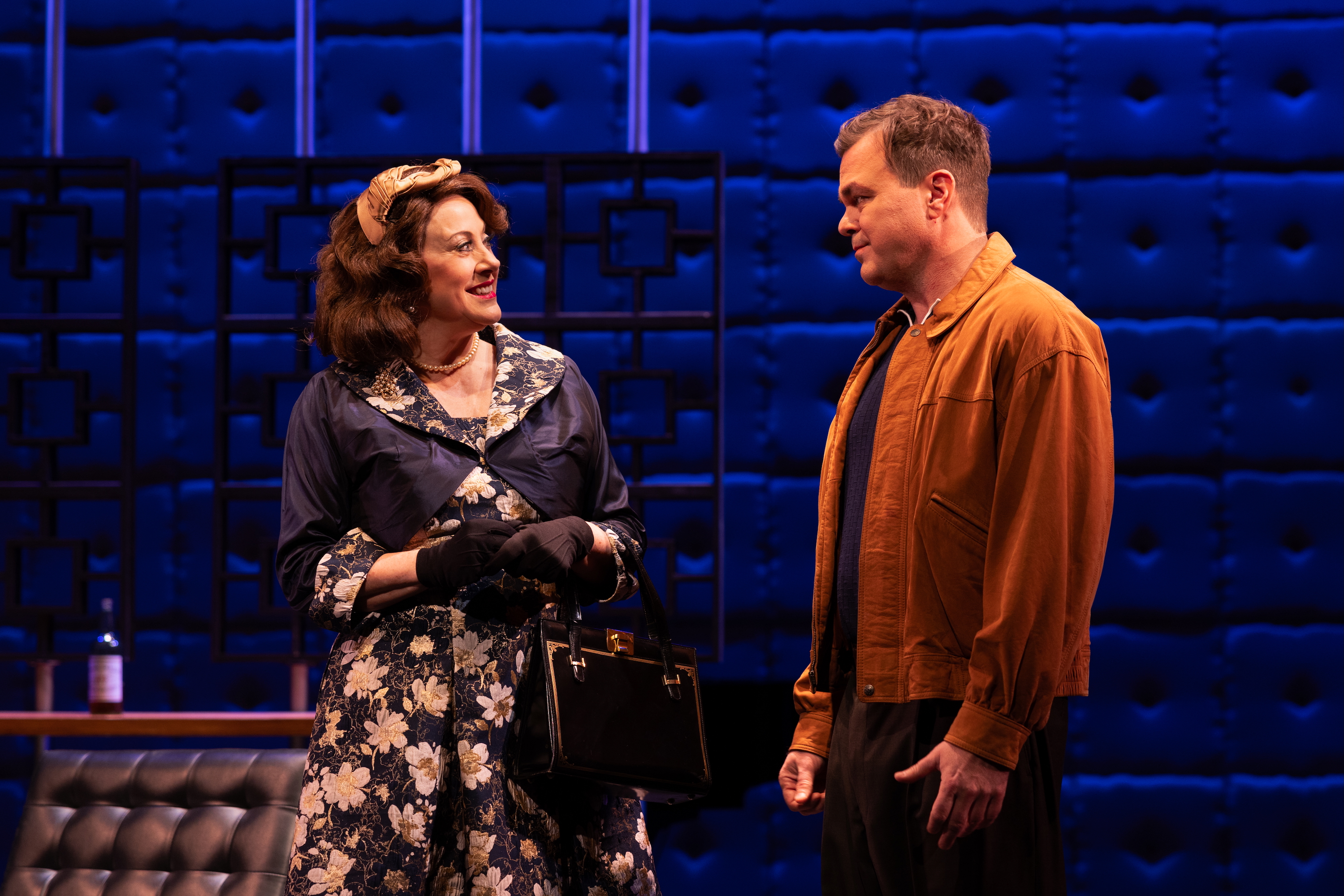 L-R Leslie Castay (June Levant) and Kevin Wheatley (Jack Paar) in Le Petit Theatre''s production of Good Night, Oscar. Photo by Brittney Werner.