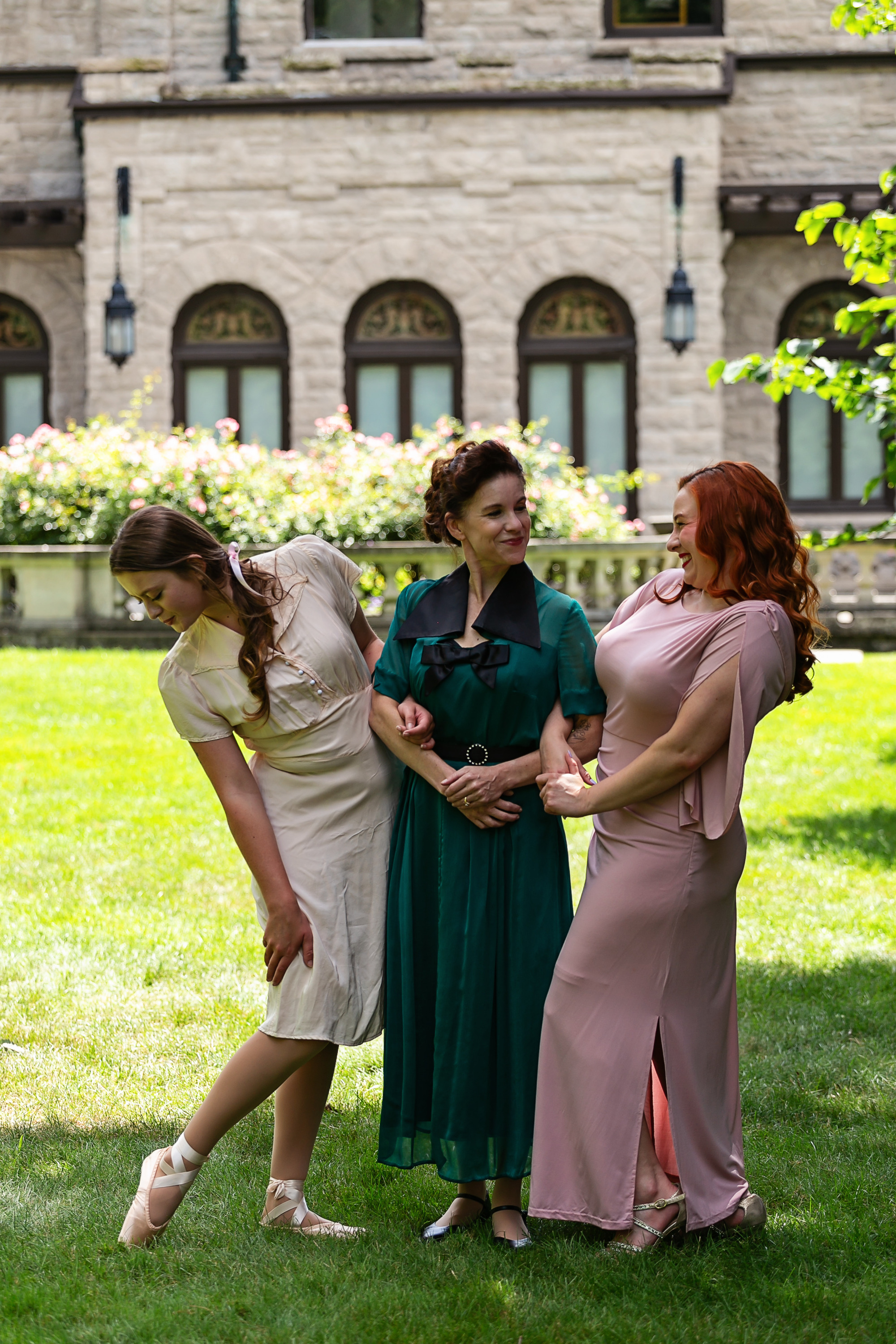 The ladies of the Lord family stick together through thick, thin... and lying through their teeth to gossip reporters. How long will they be able to keep up this ruse?  L to R: Lillith Tack as Dinah L